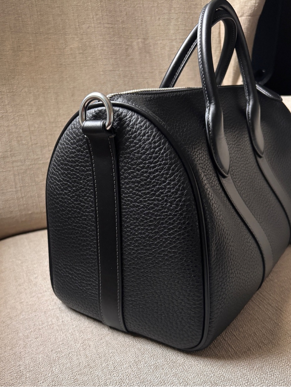 COACH Compass 35 in Black Pebbled Leather - Picture 5 of 13